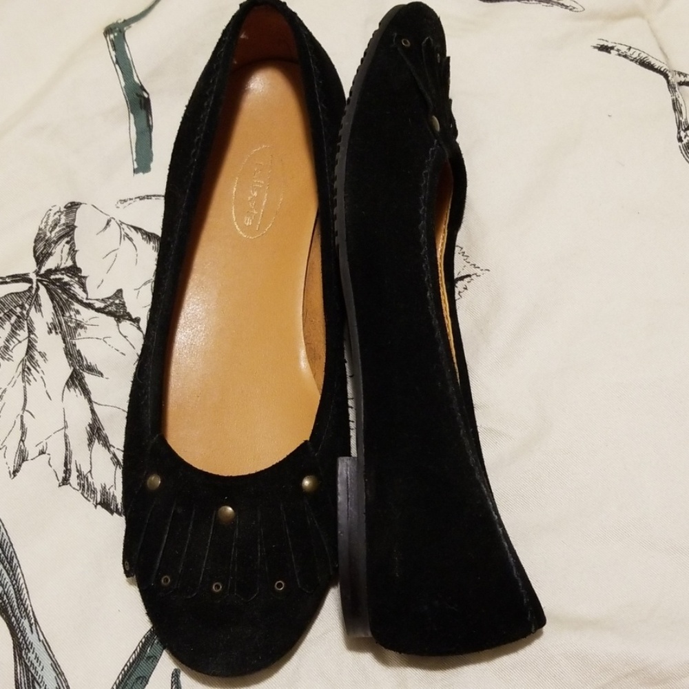 Talbots black suede flats.